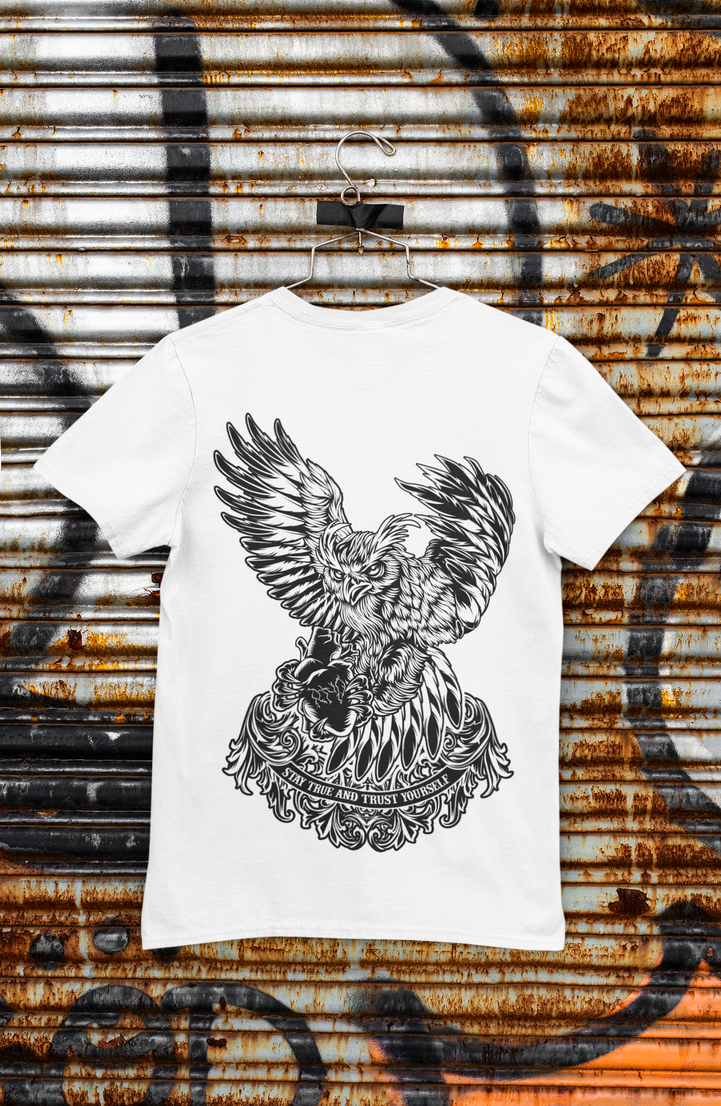 T-SHIRT POCKET OWLHEART UNI WHITE