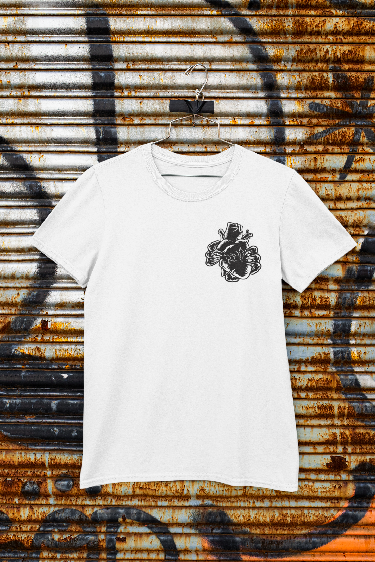 T-SHIRT POCKET OWLHEART UNI WHITE