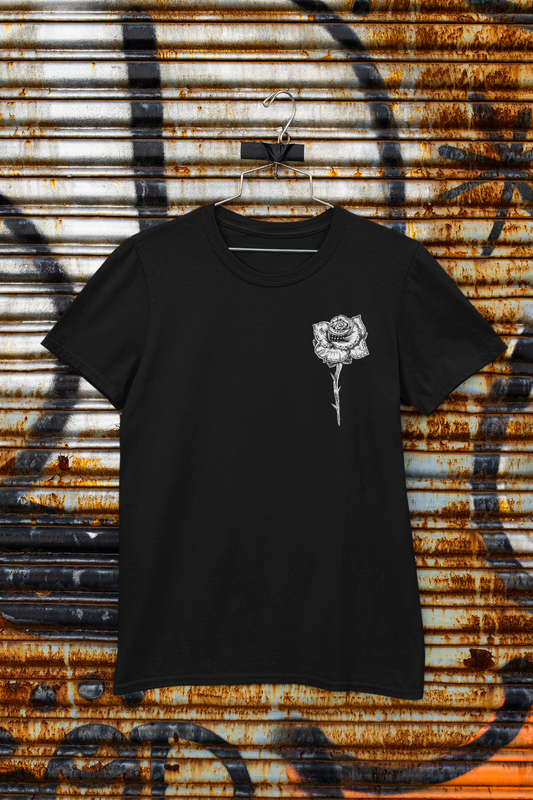 T-SHIRT POCKET ROSEOWL UNI BLACK