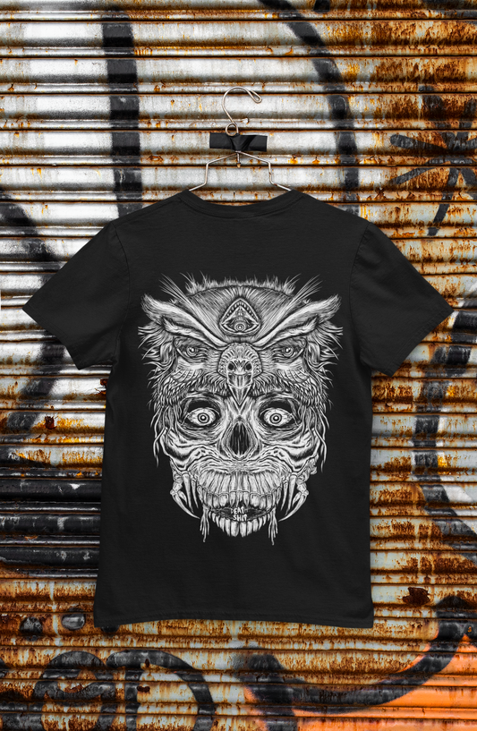 T-SHIRT POCKET SKOWLHEAD UNI BLACK