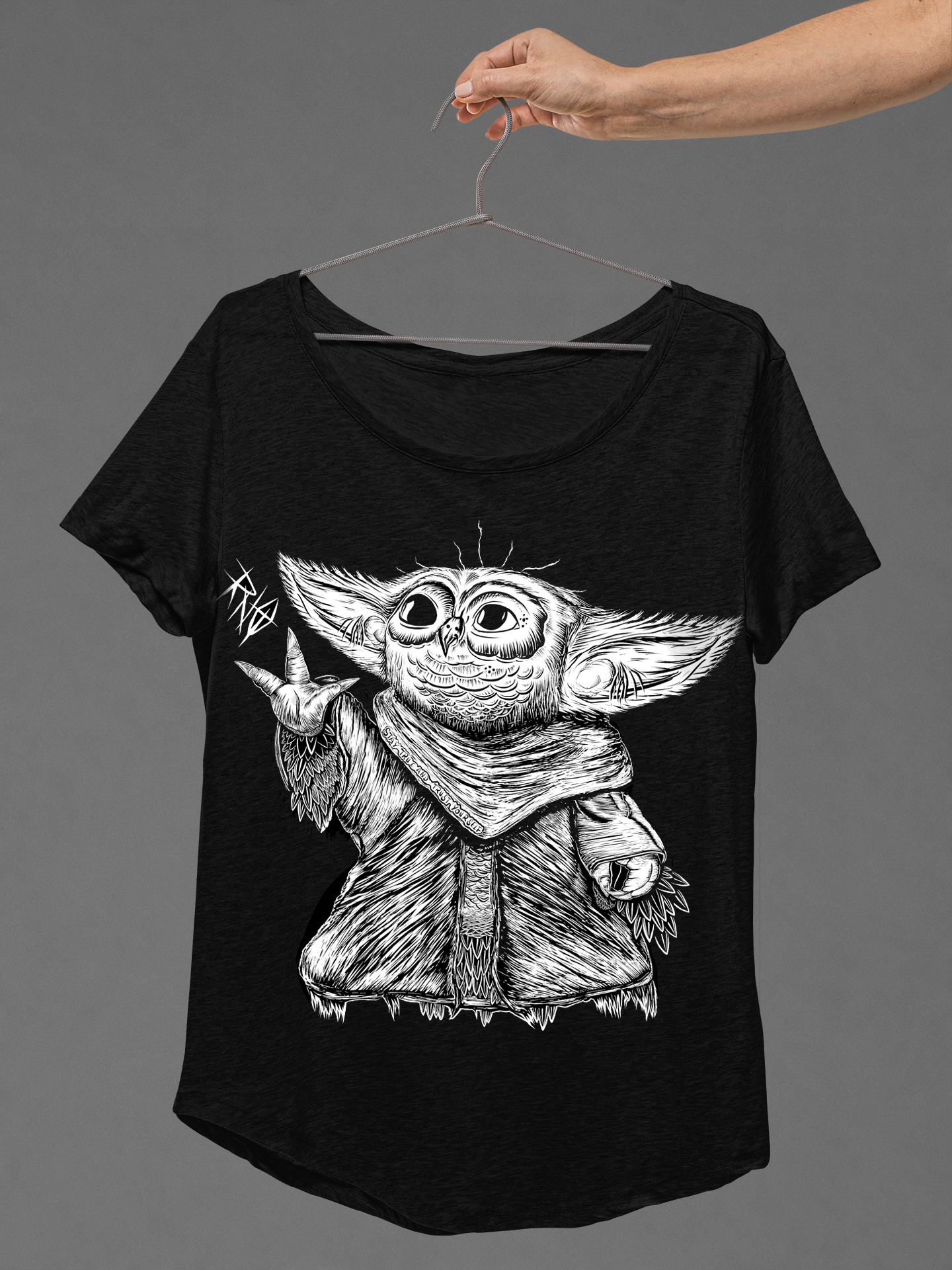 T-SHIRT BABYYOWLDA LADIES BLACK