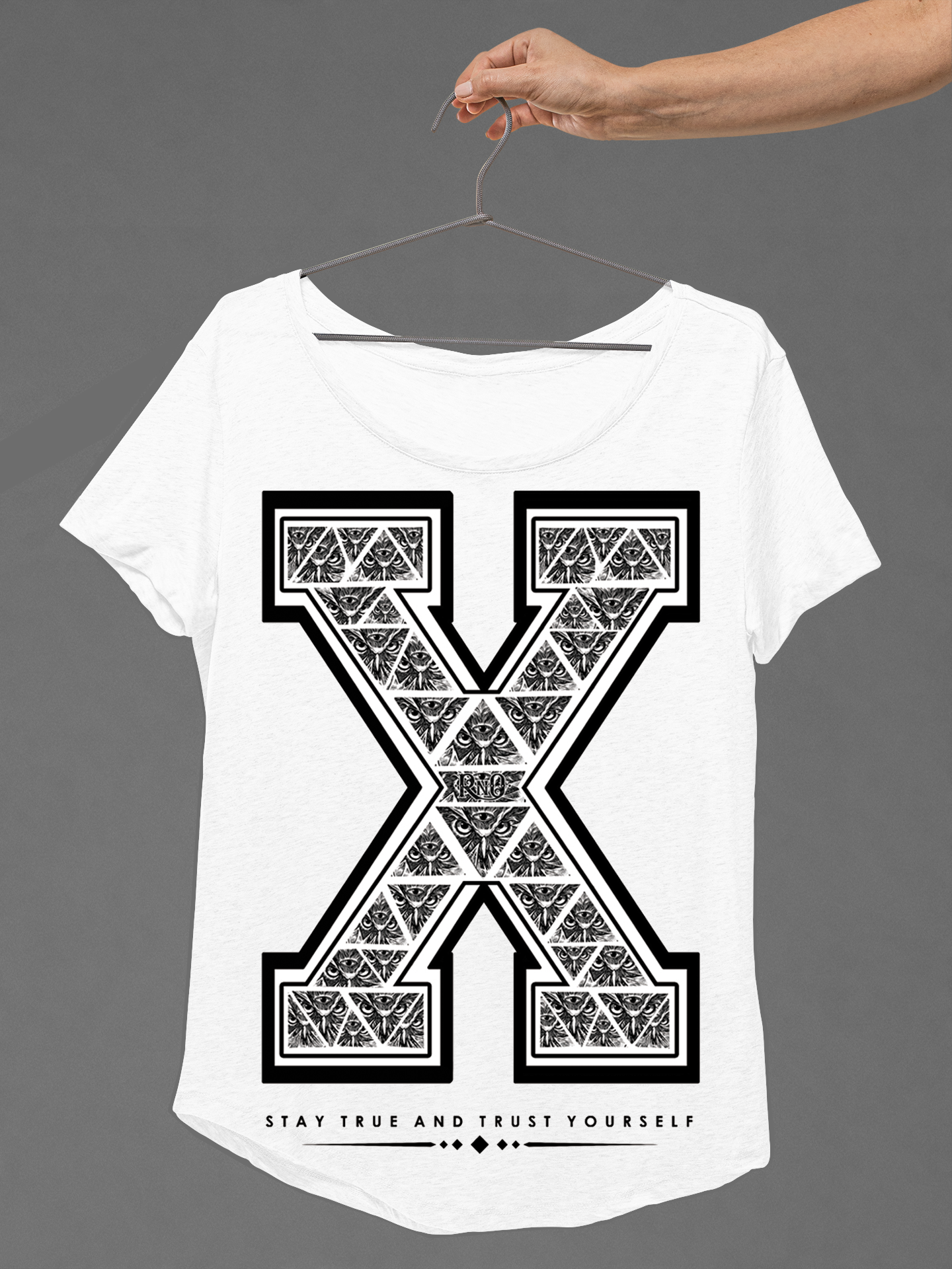 T-SHIRT BIG X LADIES WHITE