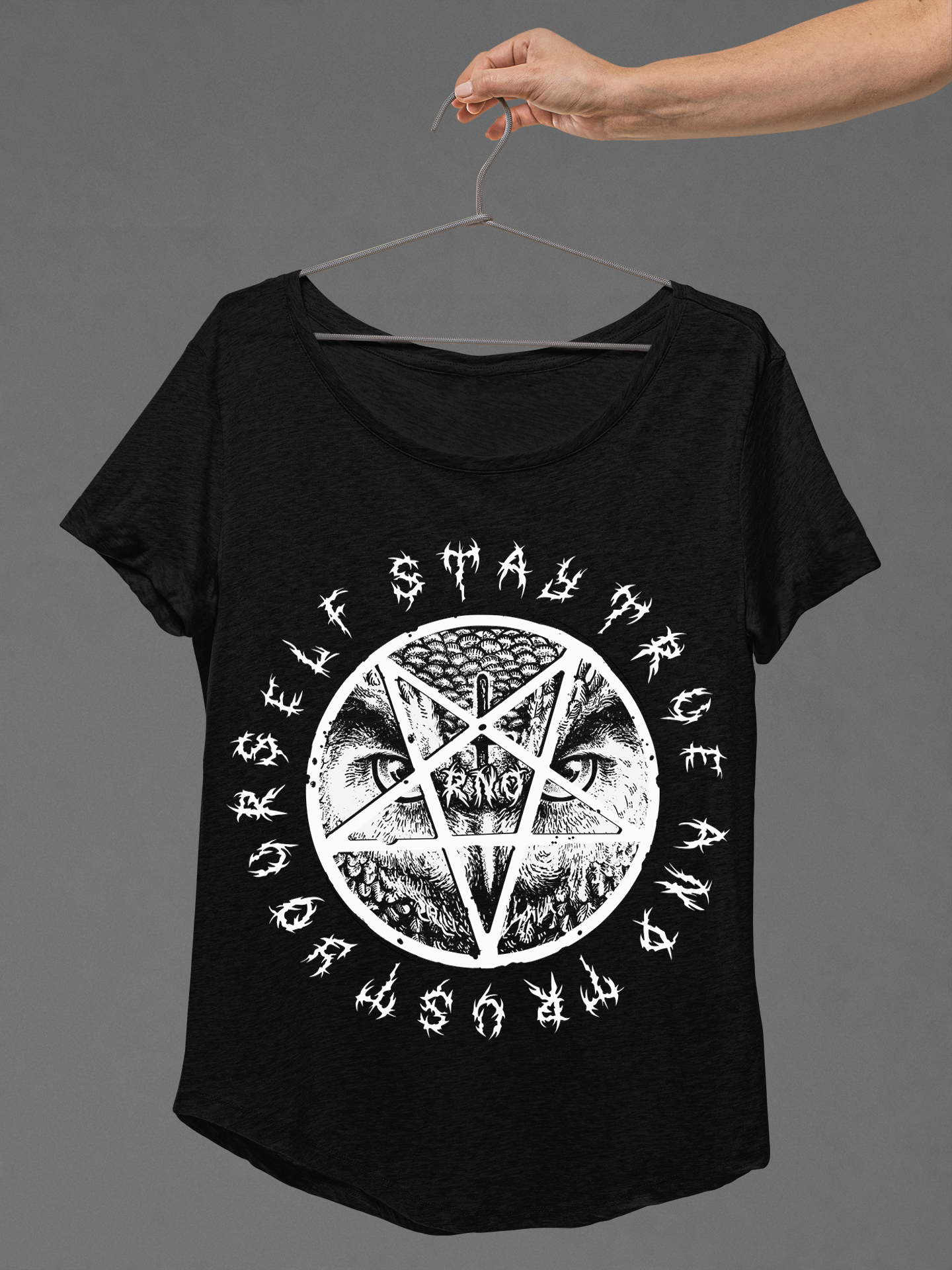 T-SHIRT D-OWL PENTA LADIES BLACK