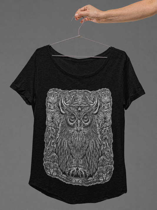 T-SHIRT THE DARKEST OWL LADIES BLACK