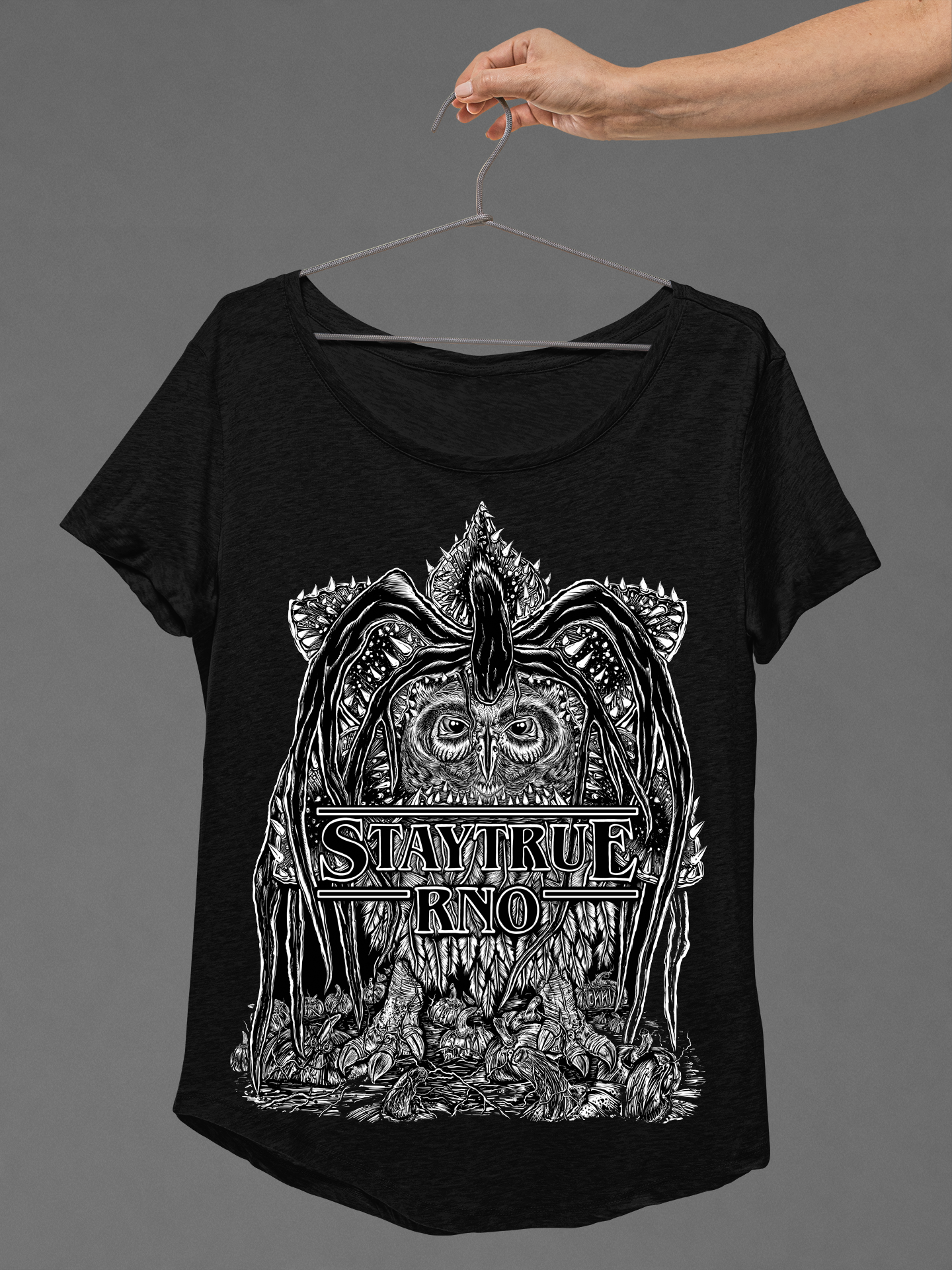 T-SHIRT DEMOWLGORGON LADIES BLACK