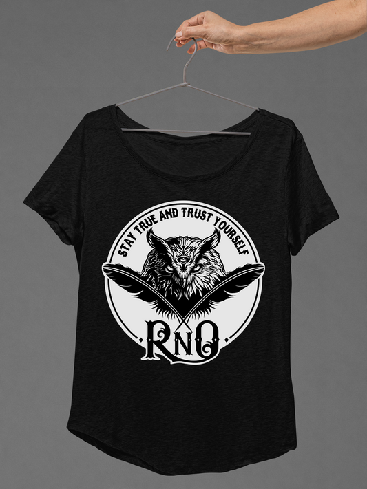 T-SHIRT FEATHERLOGO LADIES BLACK