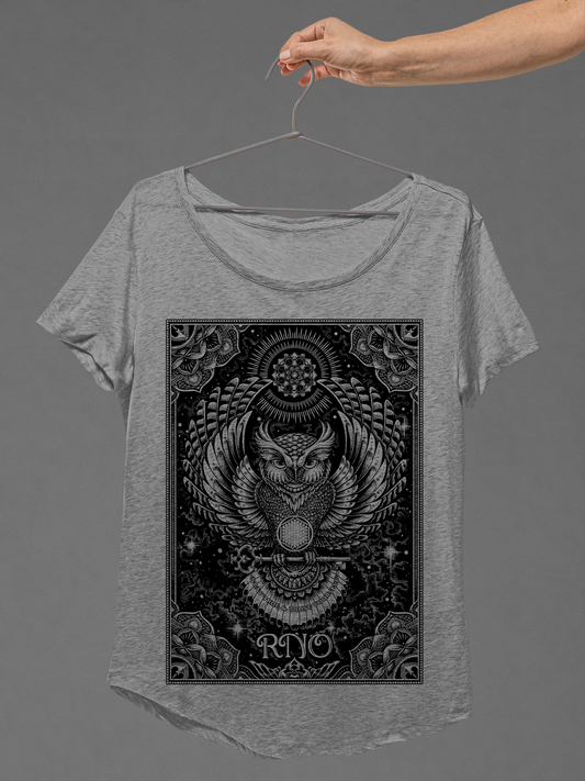 T-SHIRT FLOWLER OF LIFE LADIES GREY