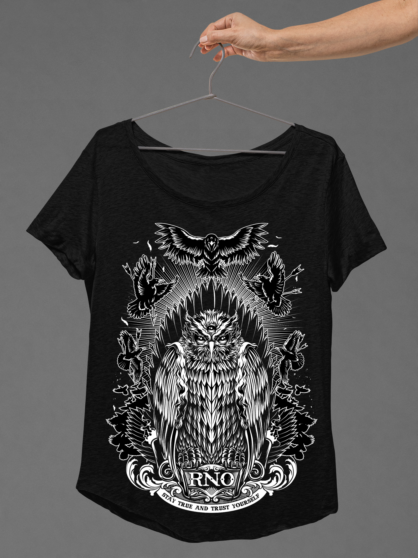 T-SHIRT GOWLT LADIES BLACK