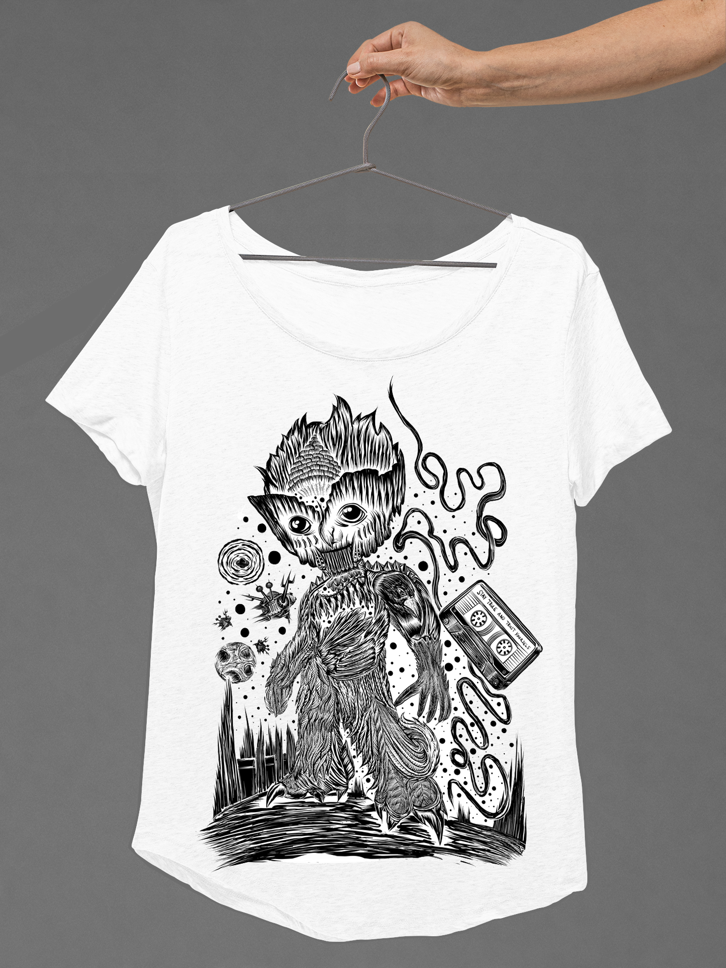 T-SHIRT GROOWLT LADIES WHITE