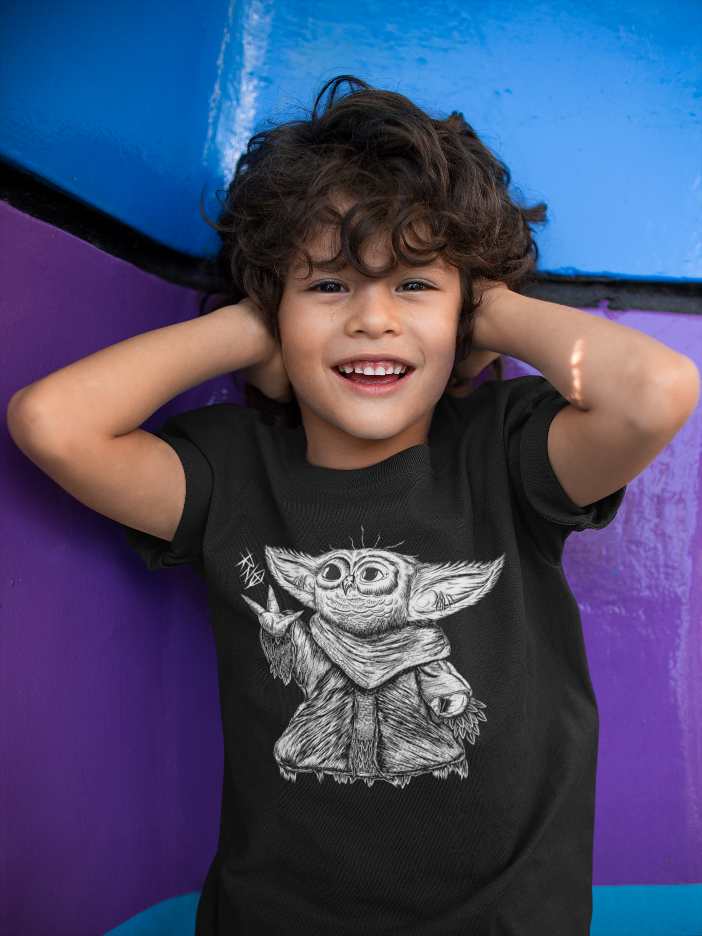 T-SHIRT BABYYOWLDA KIDS BLACK