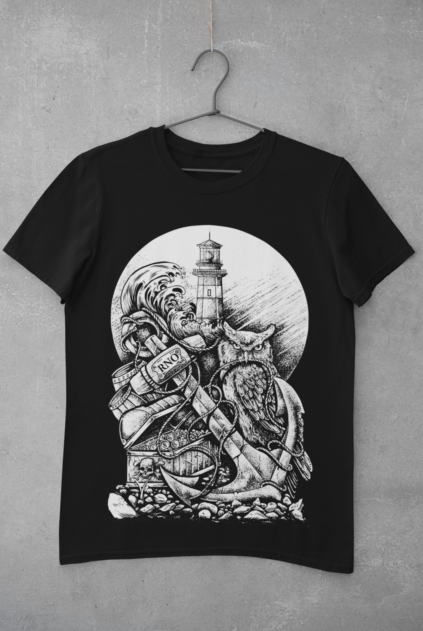T-SHIRT ANCHOR MEN BLACK