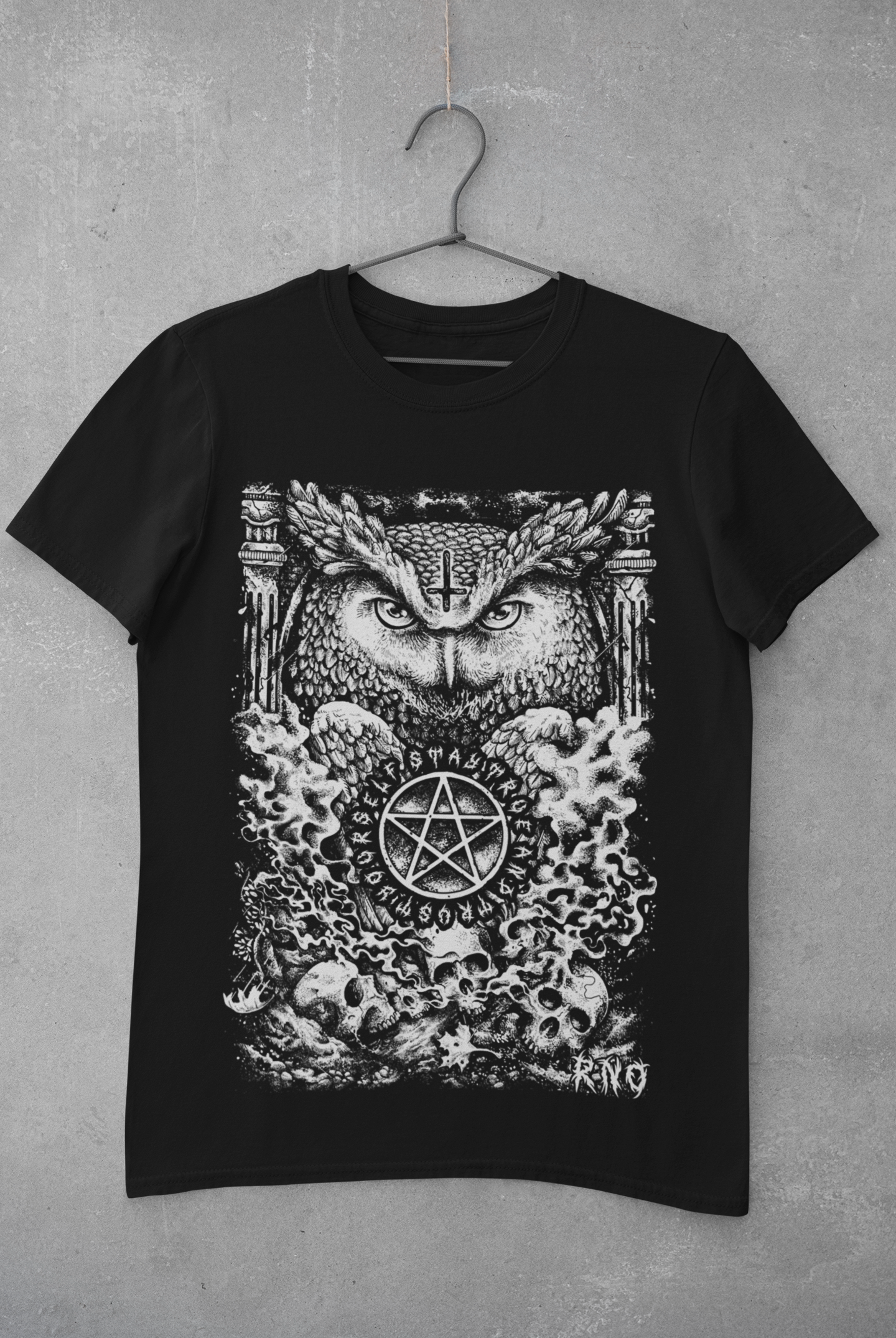 T-SHIRT D-OWL MEN BLACK