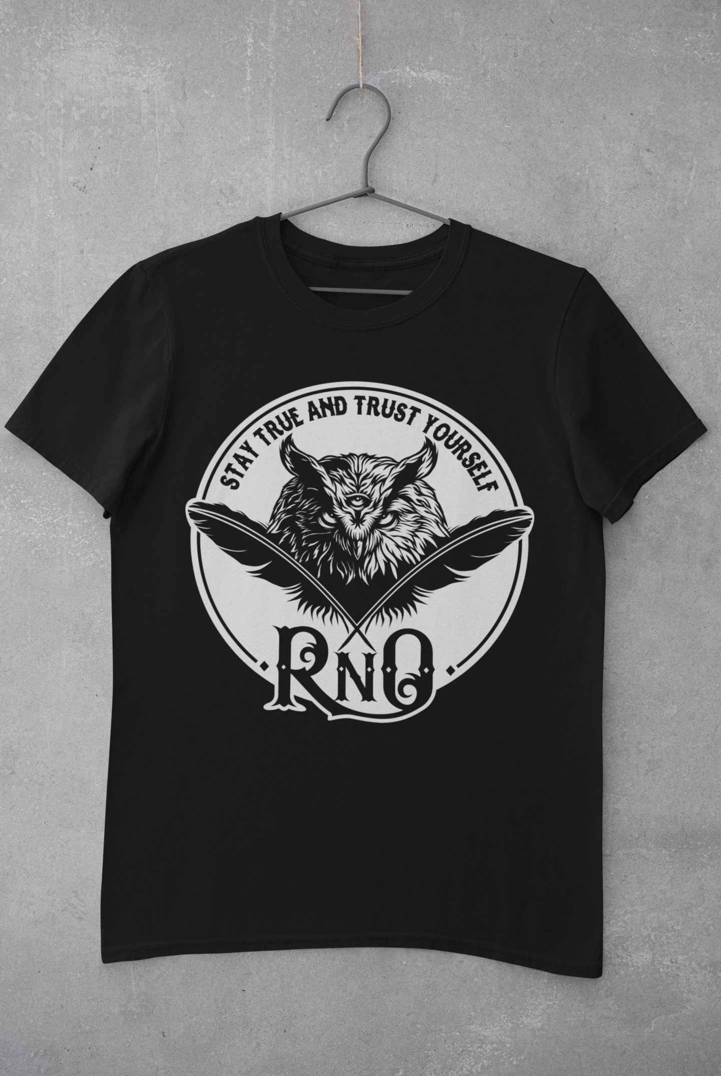 T-SHIRT FEATHERLOGO MEN BLACK