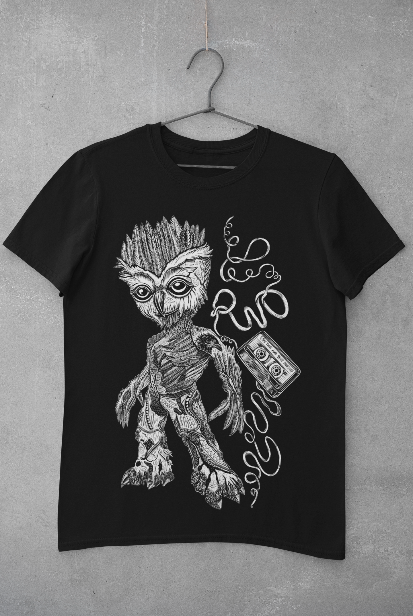 T-SHIRT MEN GROOWLT BLACK