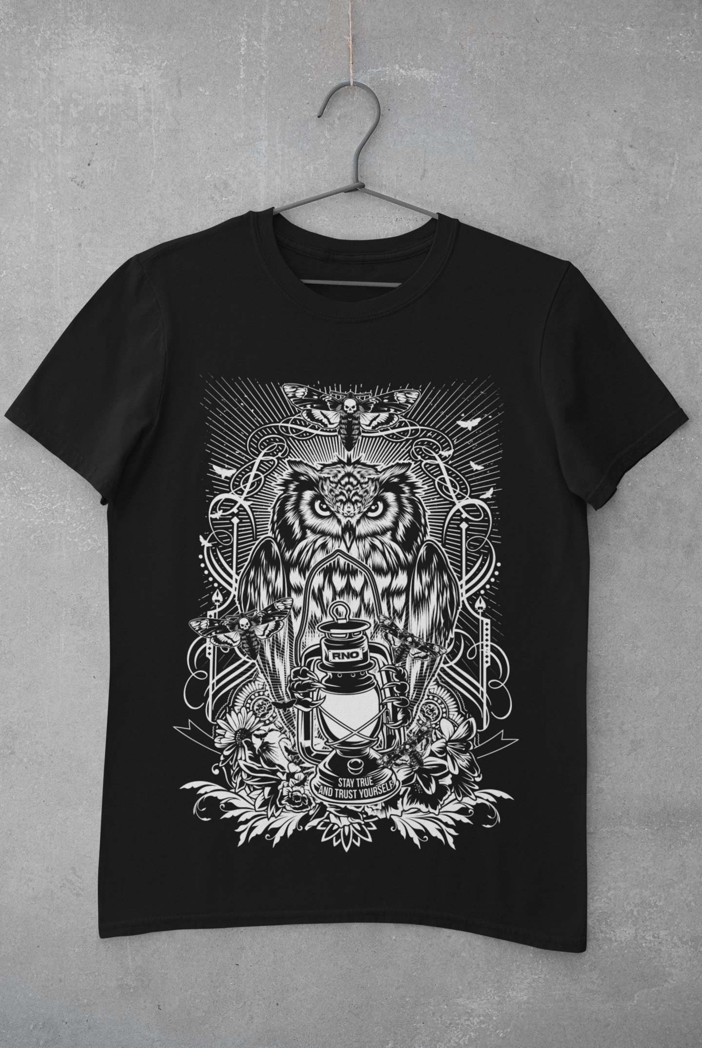 T-SHIRT LANTERN MEN BLACK