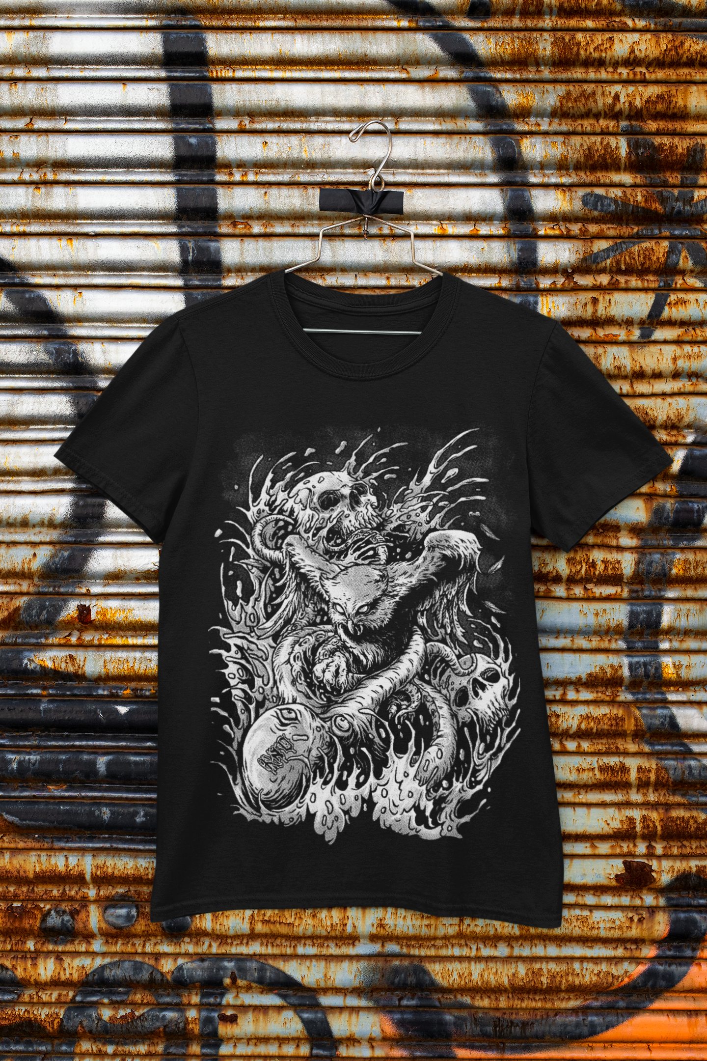 T-SHIRT OCTOOWL MEN BLACK