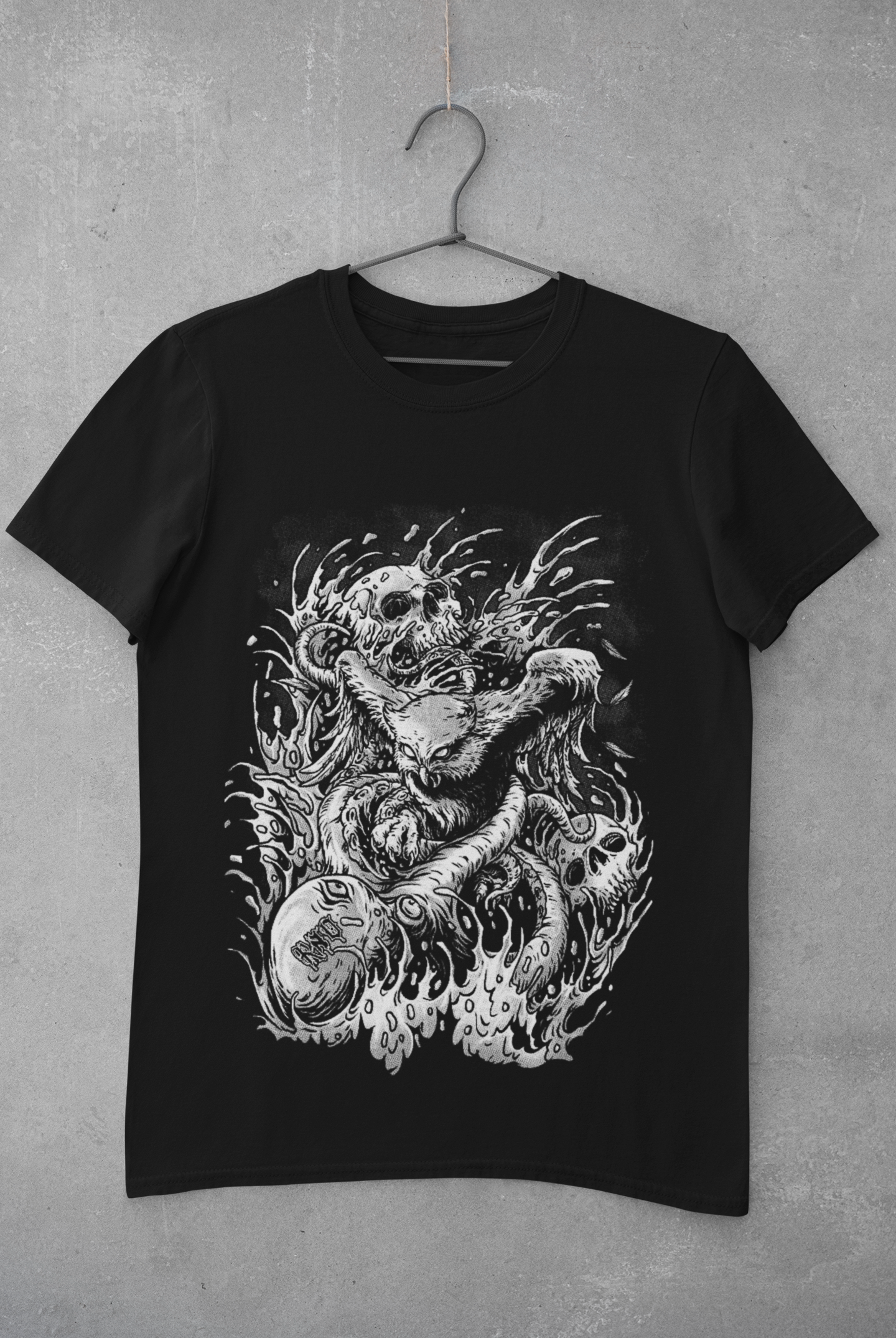 T-SHIRT OCTOOWL MEN BLACK