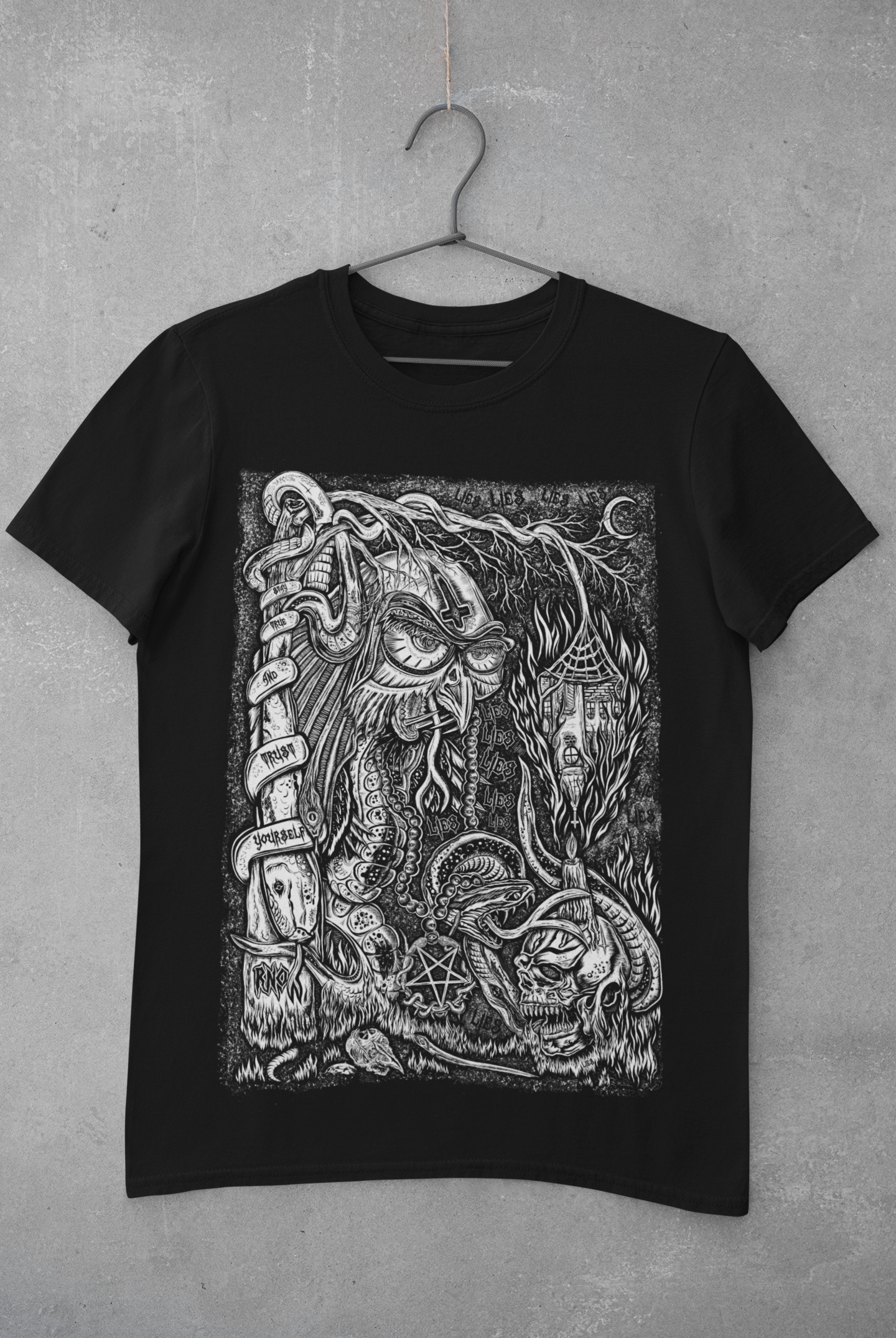 T-SHIRT S-OWL MEN BLACK