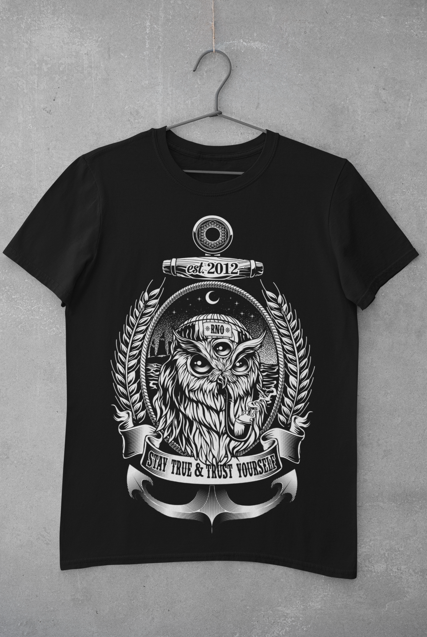 T-SHIRT SAILOROWL MEN BLACK