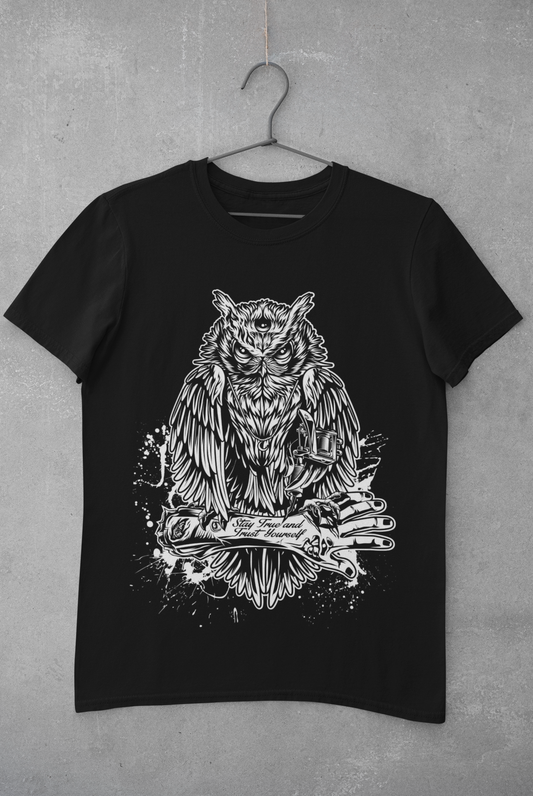 T-SHIRT TATTOOOWL MEN BLACK