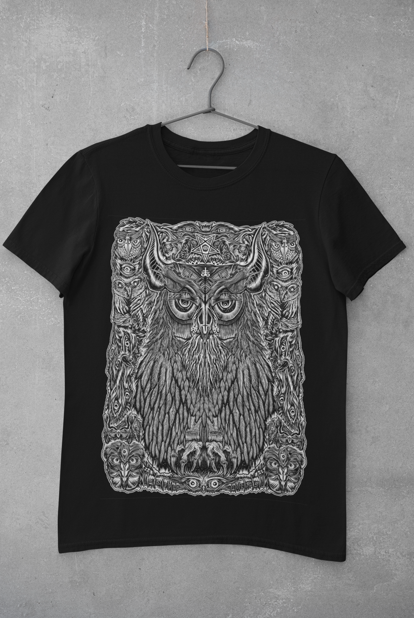 T-SHIRT THEDARKESTOWL MEN BLACK