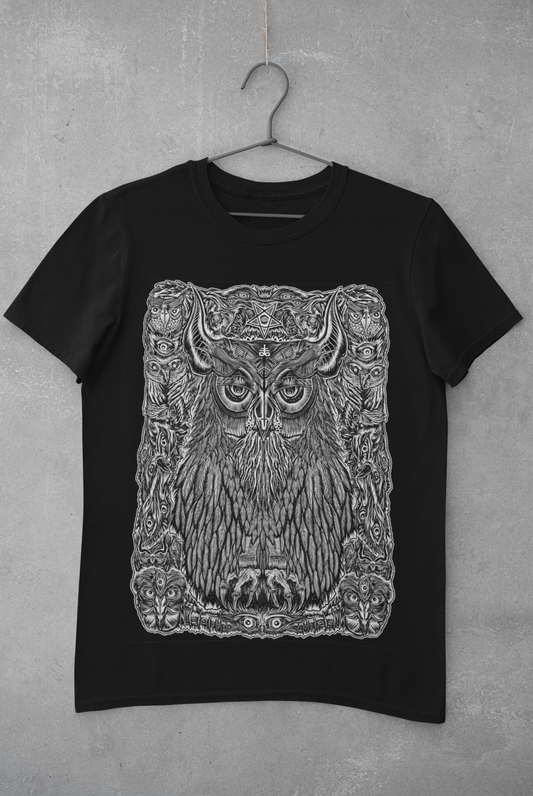 T-SHIRT THEDARKESTOWL MEN BLACK