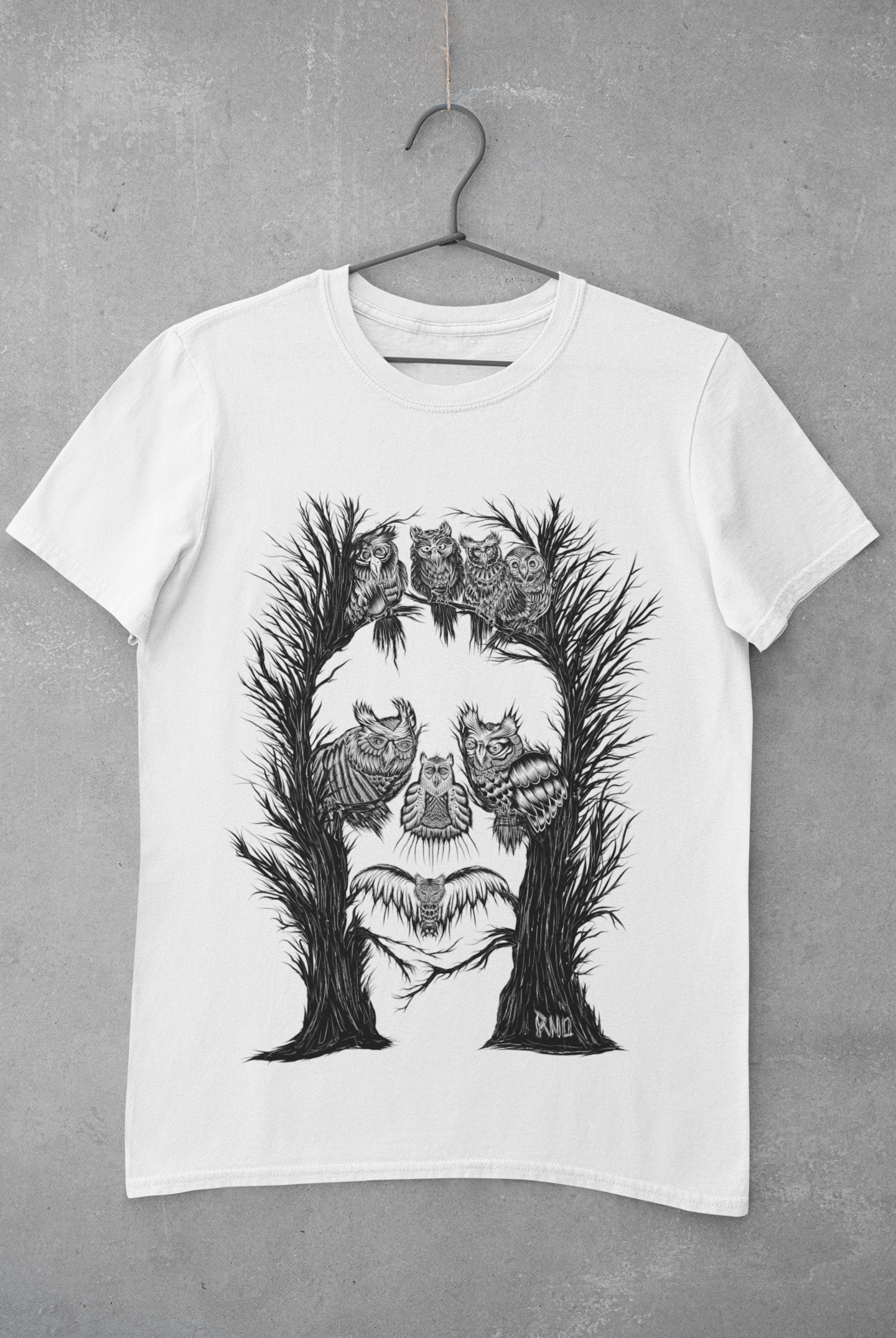 T-SHIRT TREESKOWL MEN WHITE