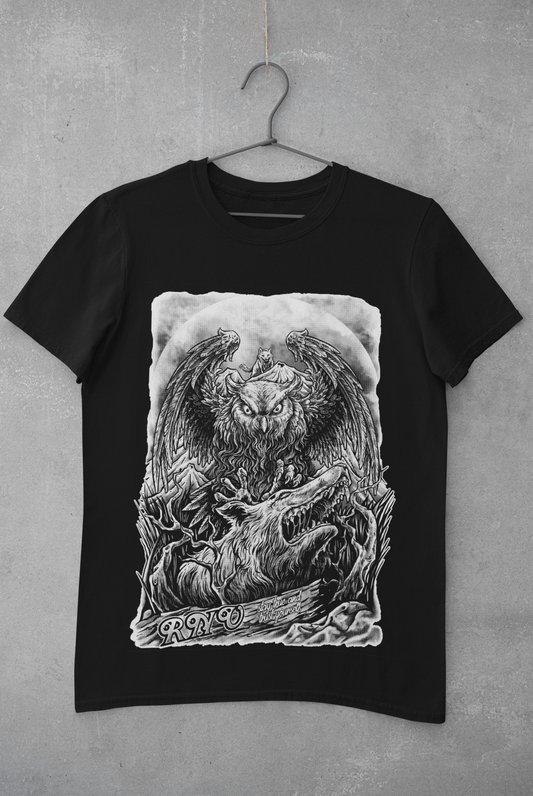 T-SHIRT WOLFOWL MEN BLACK