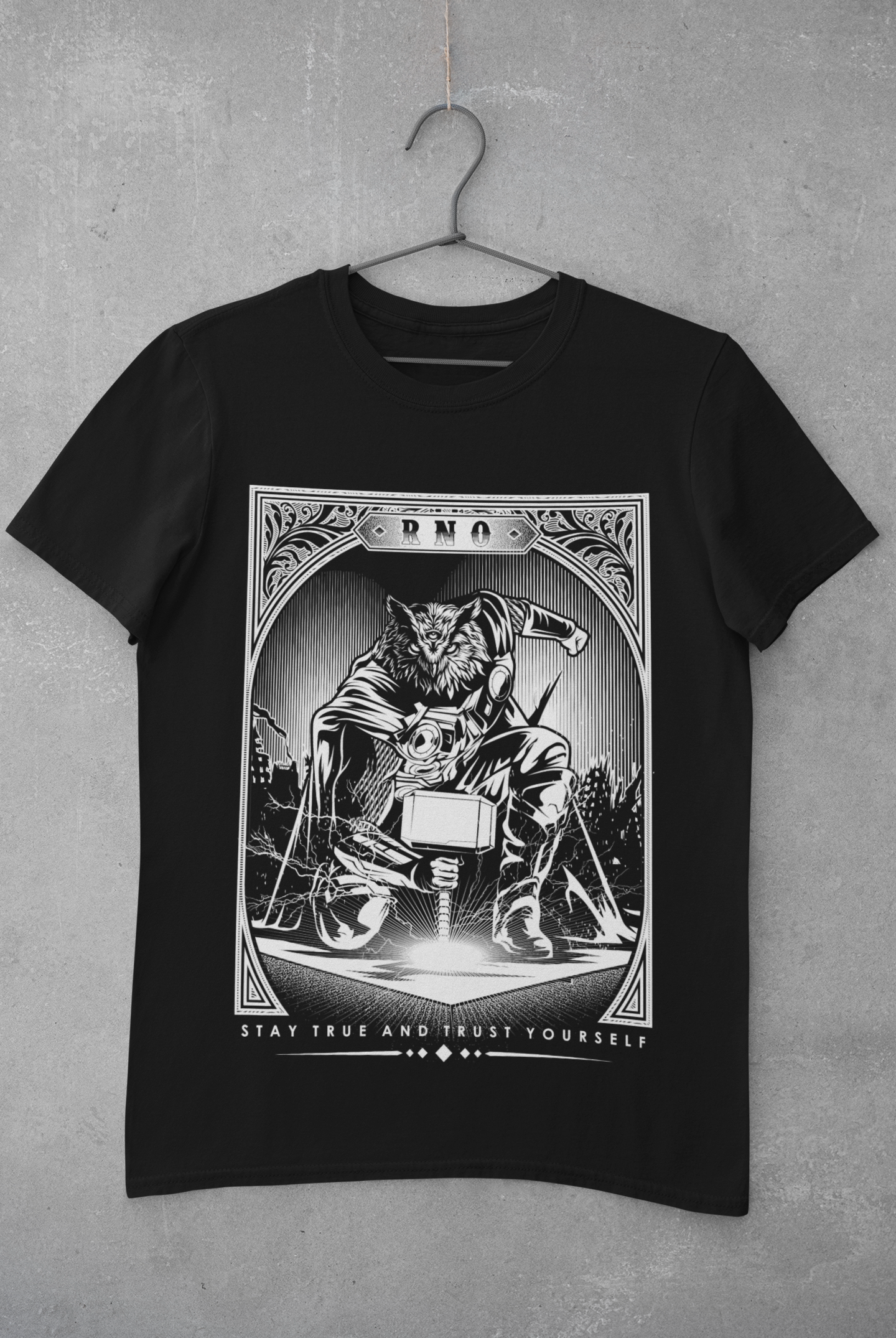 T-SHIRT THOWL MEN BLACK