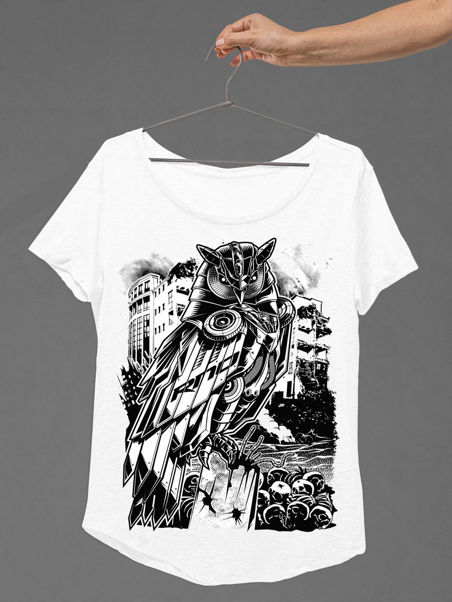 T-SHIRT TRANSFOWL LADIES WHITE