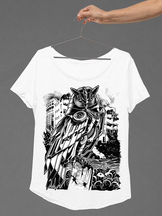 T-SHIRT TRANSFOWL LADIES WHITE