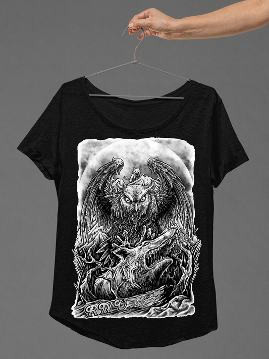 T-SHIRT WOLFOWL LADIES BLACK