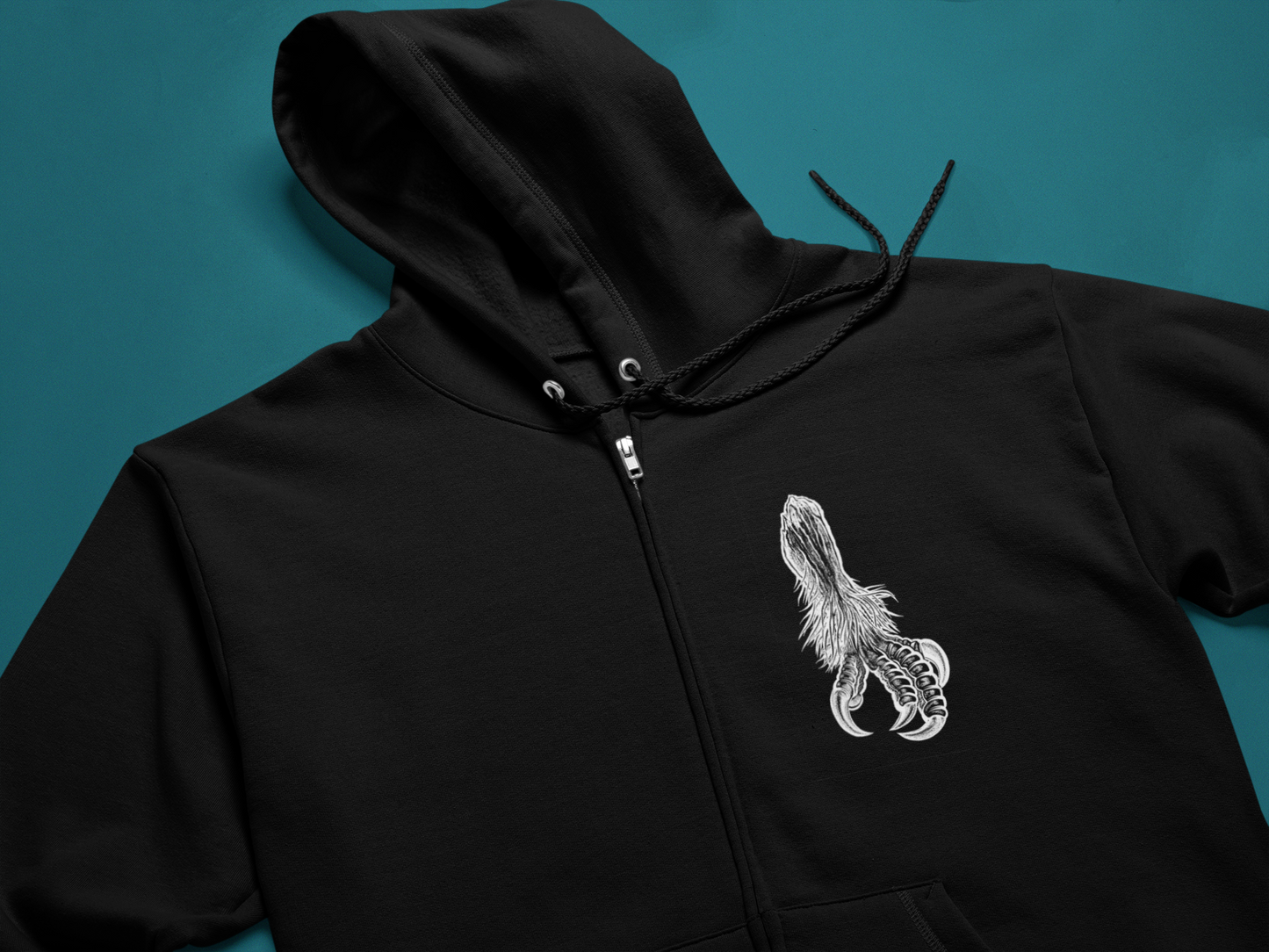 ZIPPER BIG OWL BLACK UNI