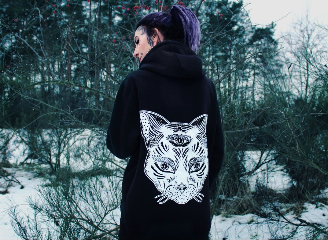 OF Zipper Cat BLACK UNI