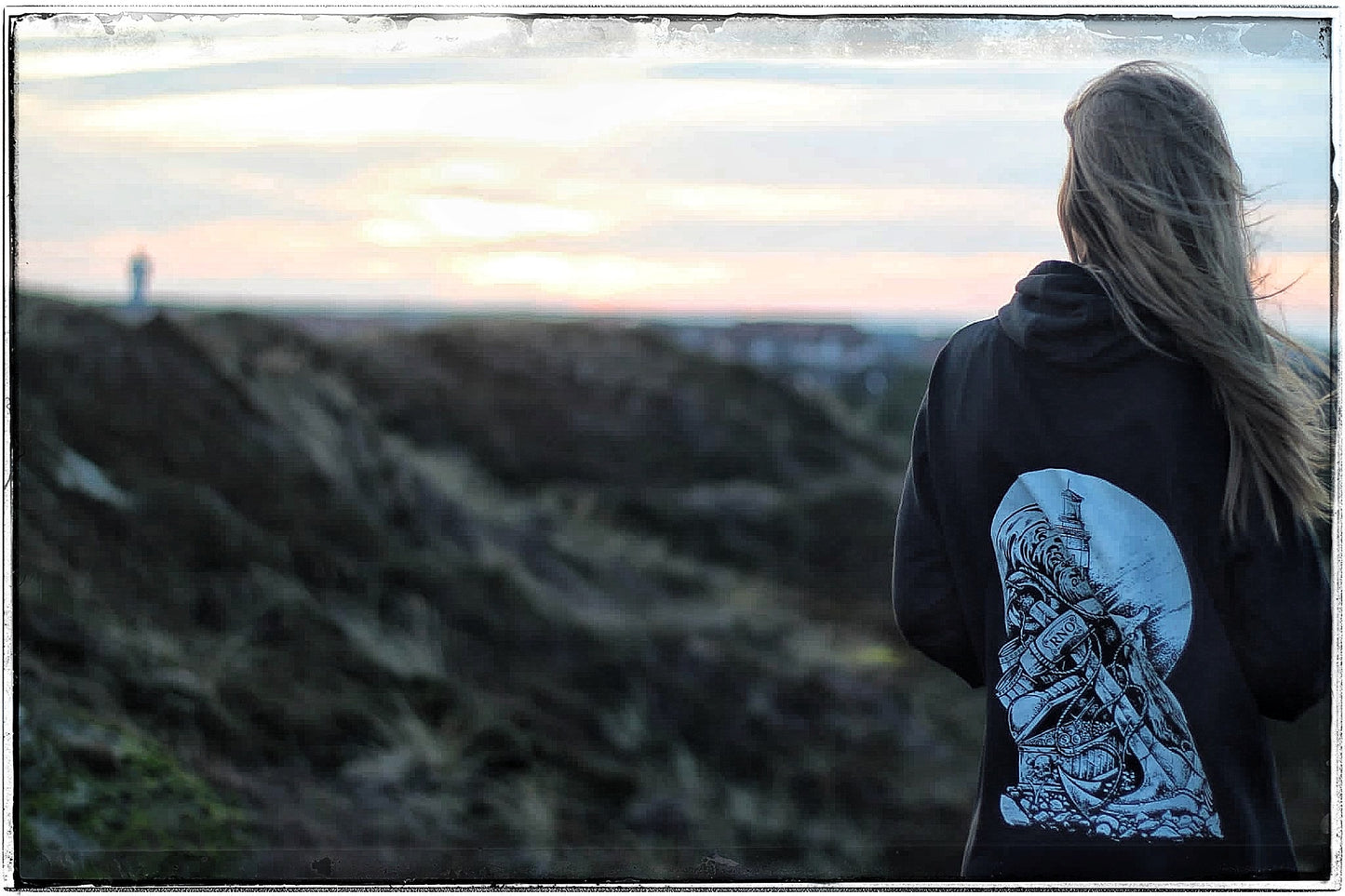 RNO HOODIEDRESS ANCHOR LADY BLACK