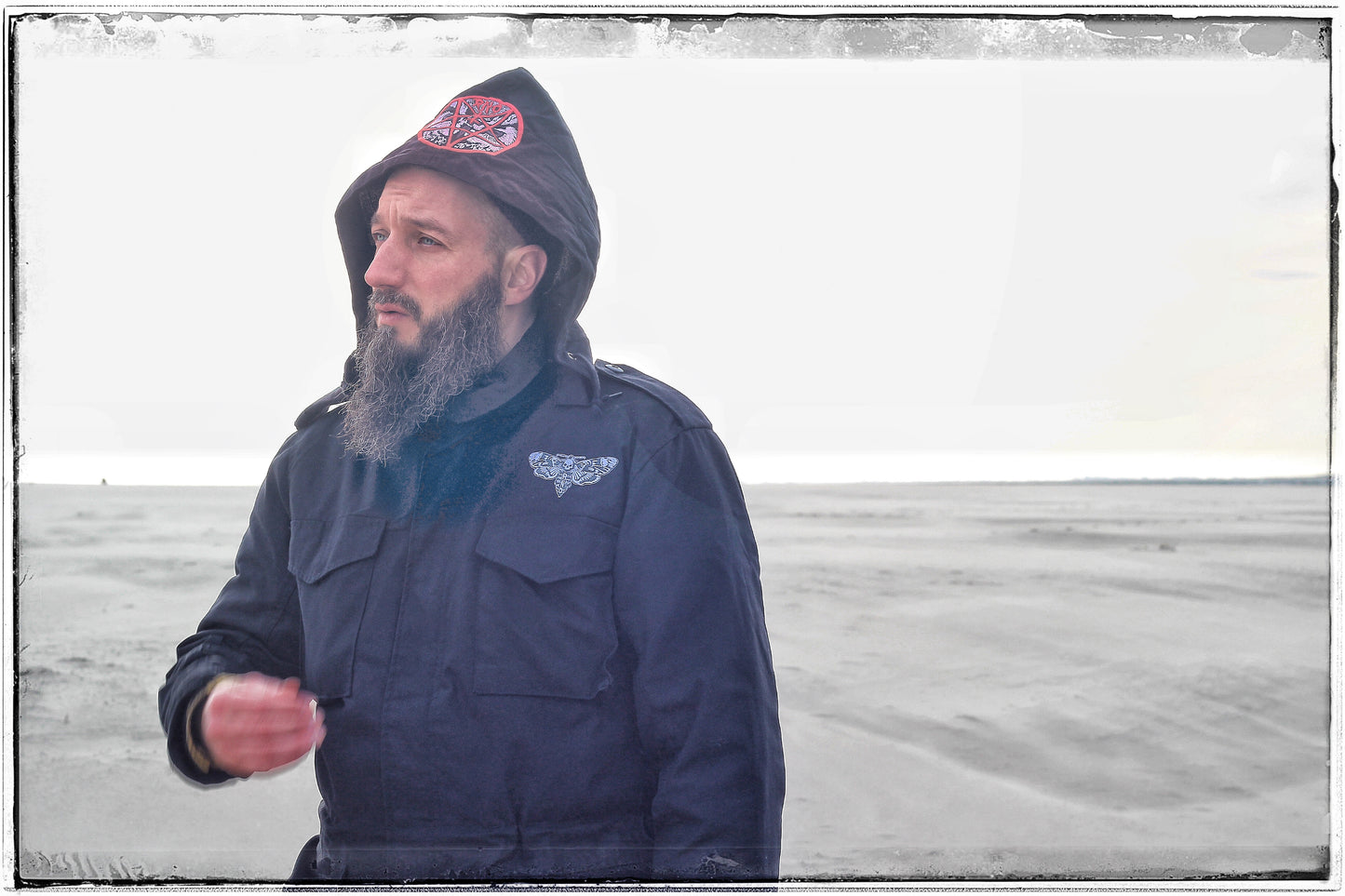 M65 JACKET MOTH EMB BLACK