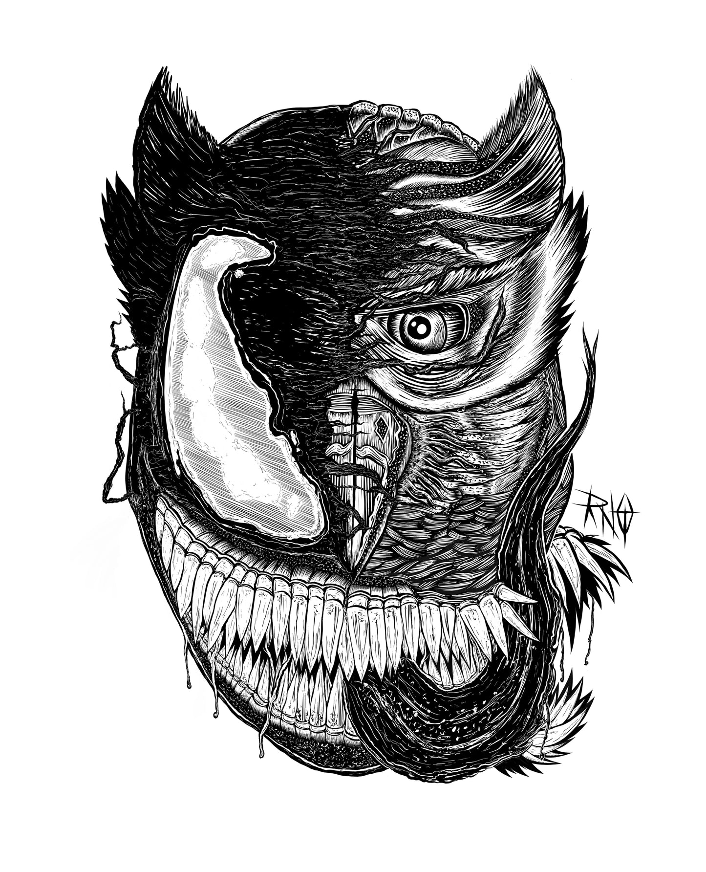 HOODIE VENOWL GREY UNI