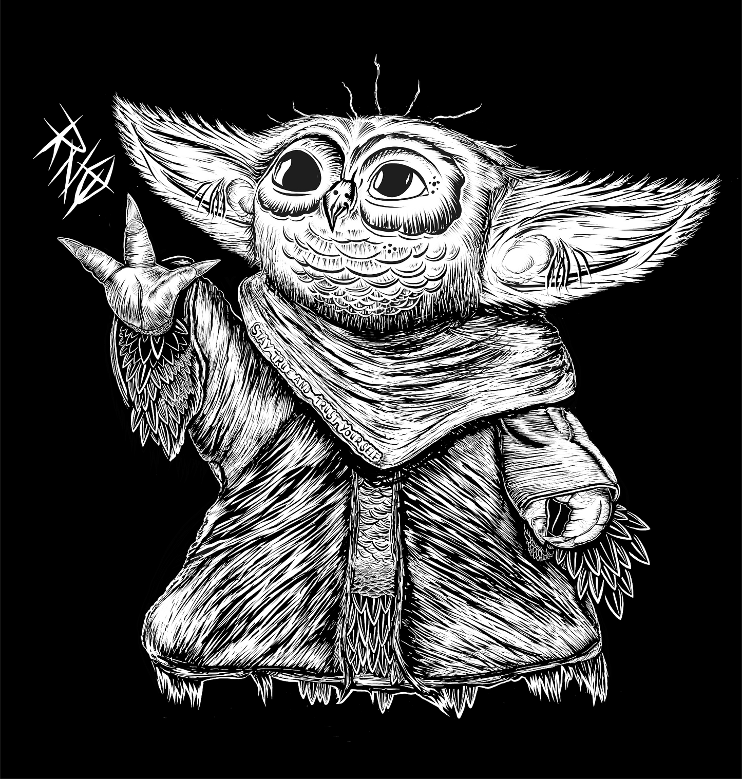 HOODIE BABYYOWLDA BLACK UNI