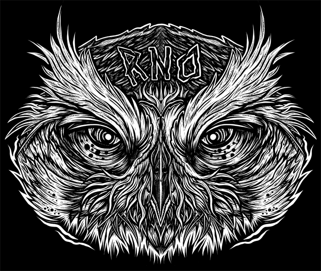 HOODIE BIG OWL BLACK UNI