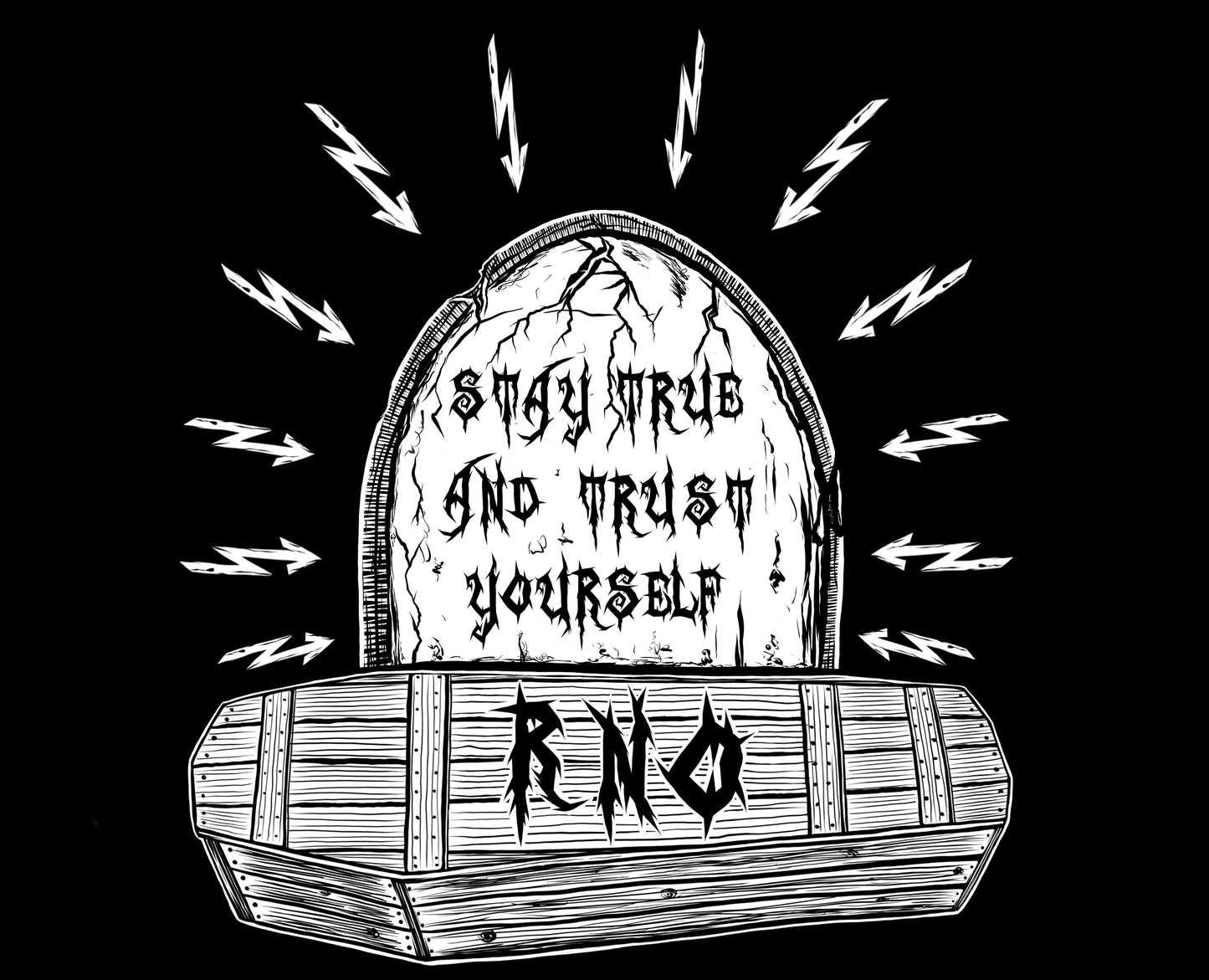 ZIPPER COWLFFIN ARMPRINTS BLACK UNI