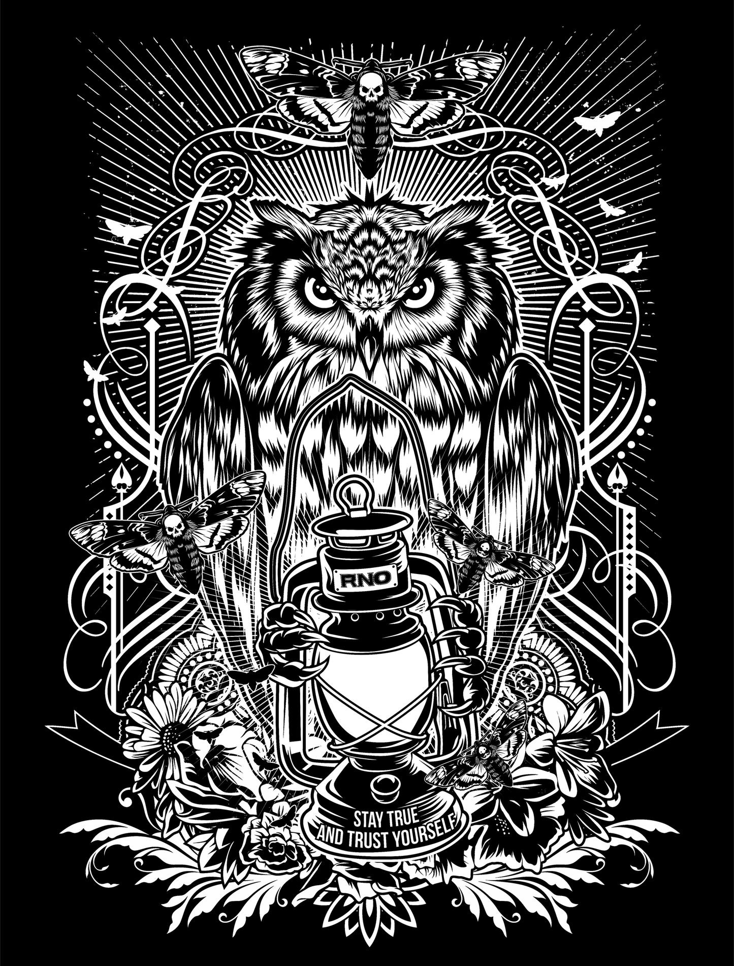 T-SHIRT LANTERN MEN BLACK