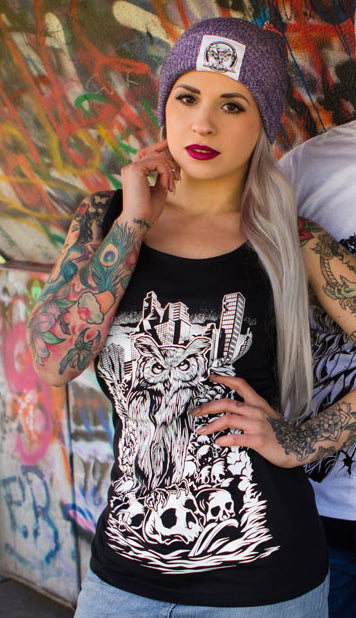 TANKSHIRT LONG APOWLCALYPSE LADY BLACK