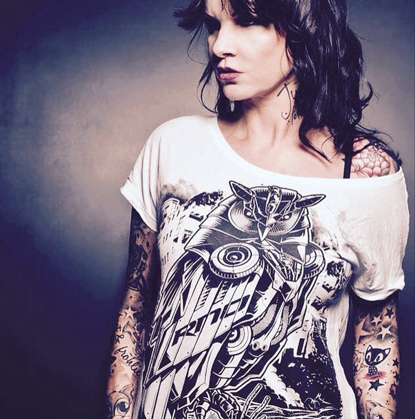 T-SHIRT TRANSFOWL LADIES WHITE