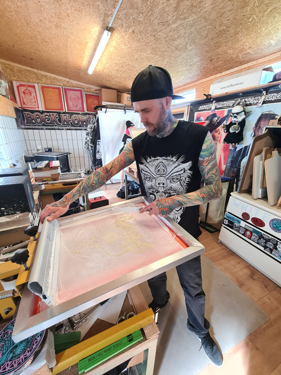 Ralle in der Eulenwerkstatt. Siebdruck - alles Handmade with Love