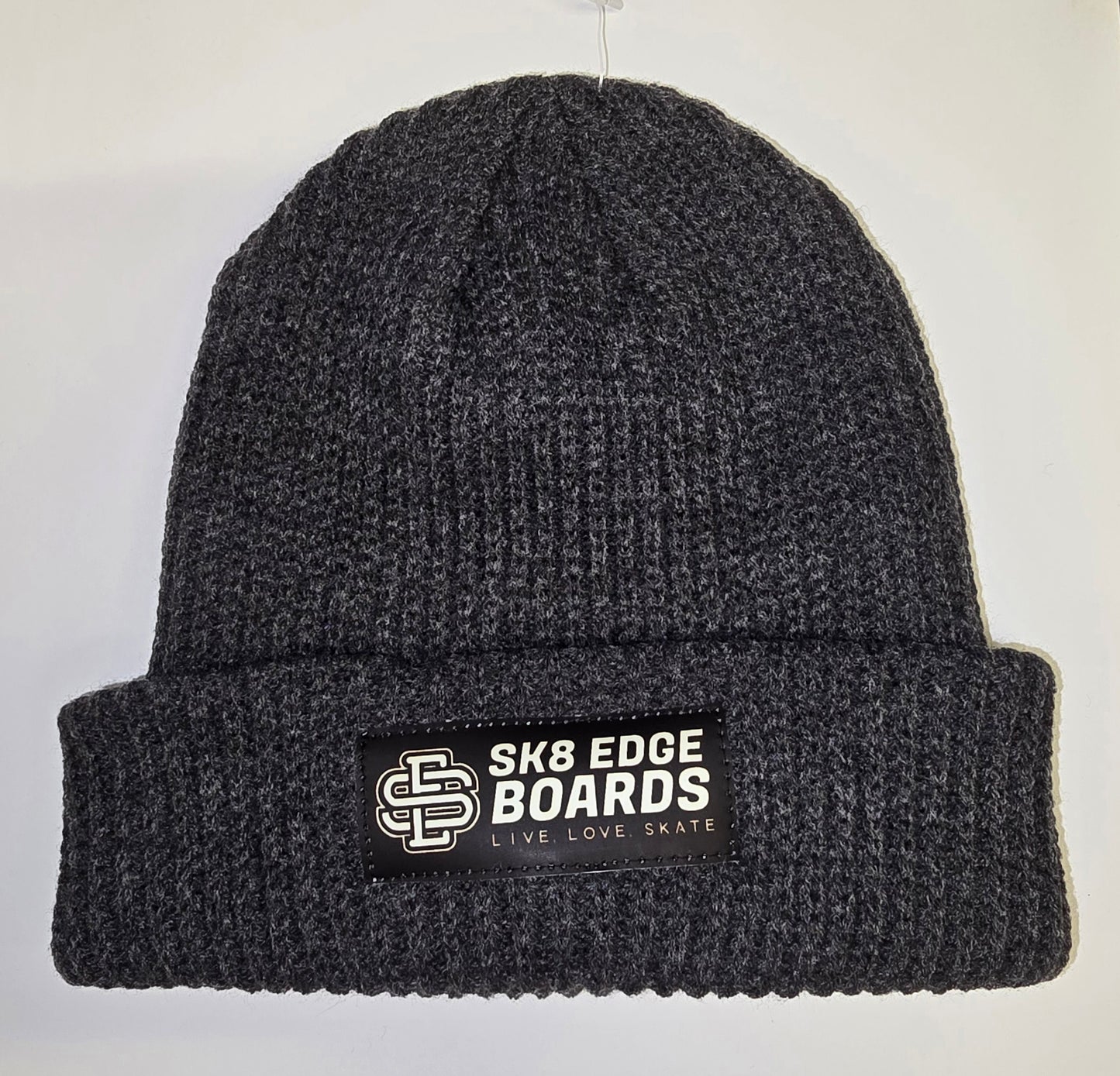 SK8 EDGE BEANIE SE LOGO LIVE LOVE SKATE PATCH BLACK