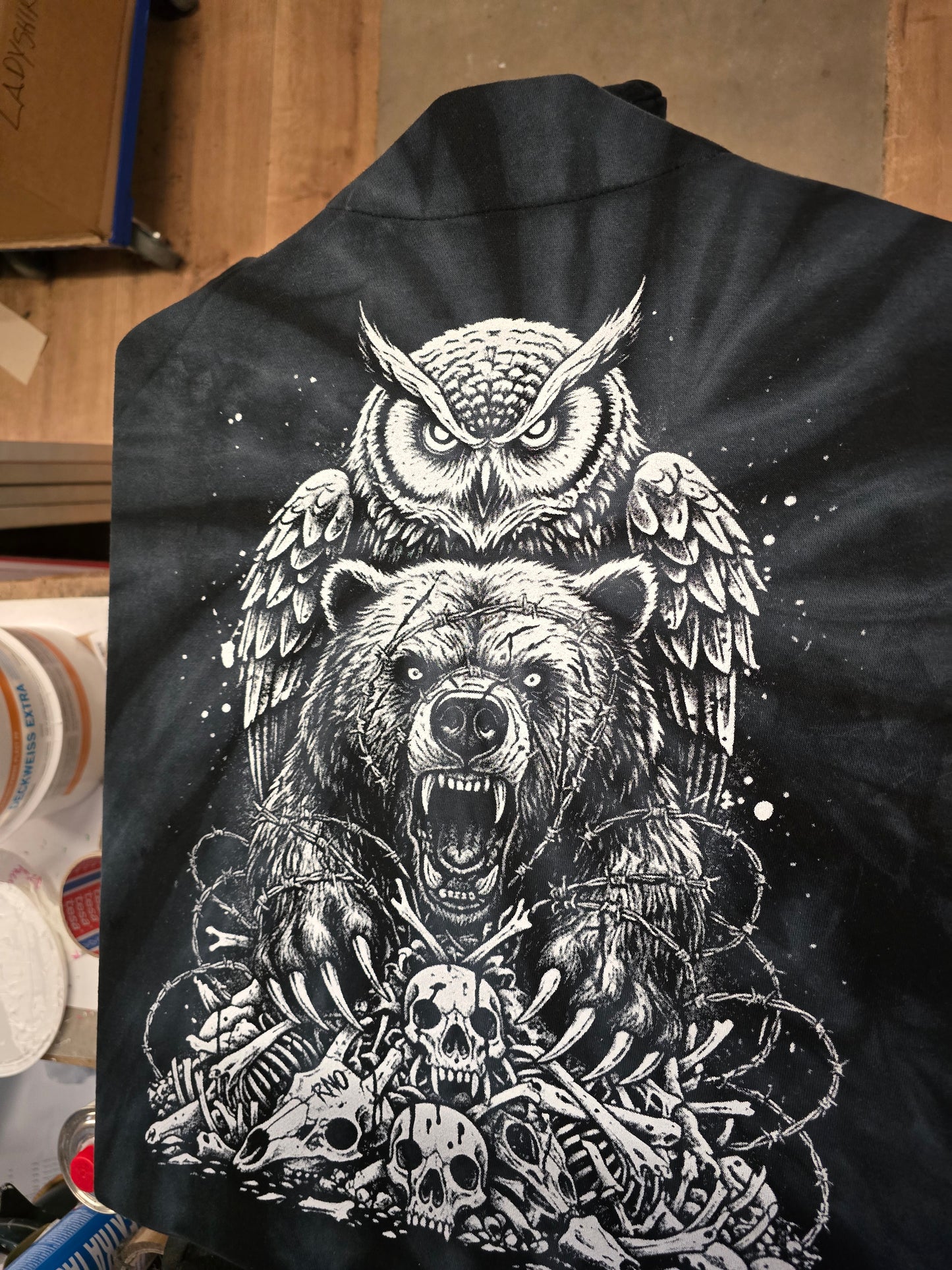 HOODIE BEAOWL UNI SPIDER BLACK