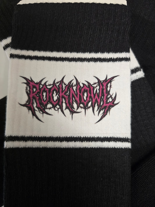 SOCKEN METAL ROOTS  WHITE/BLACK