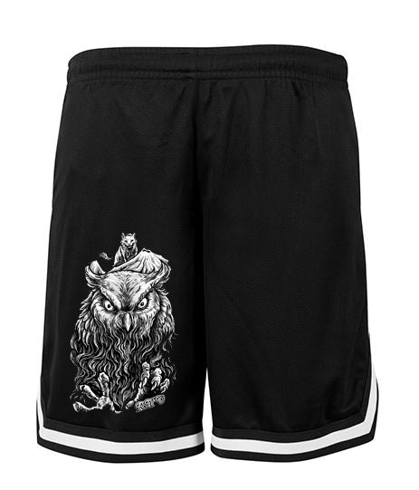 MESHSHORT WOLFOWL BLACK/WHITE