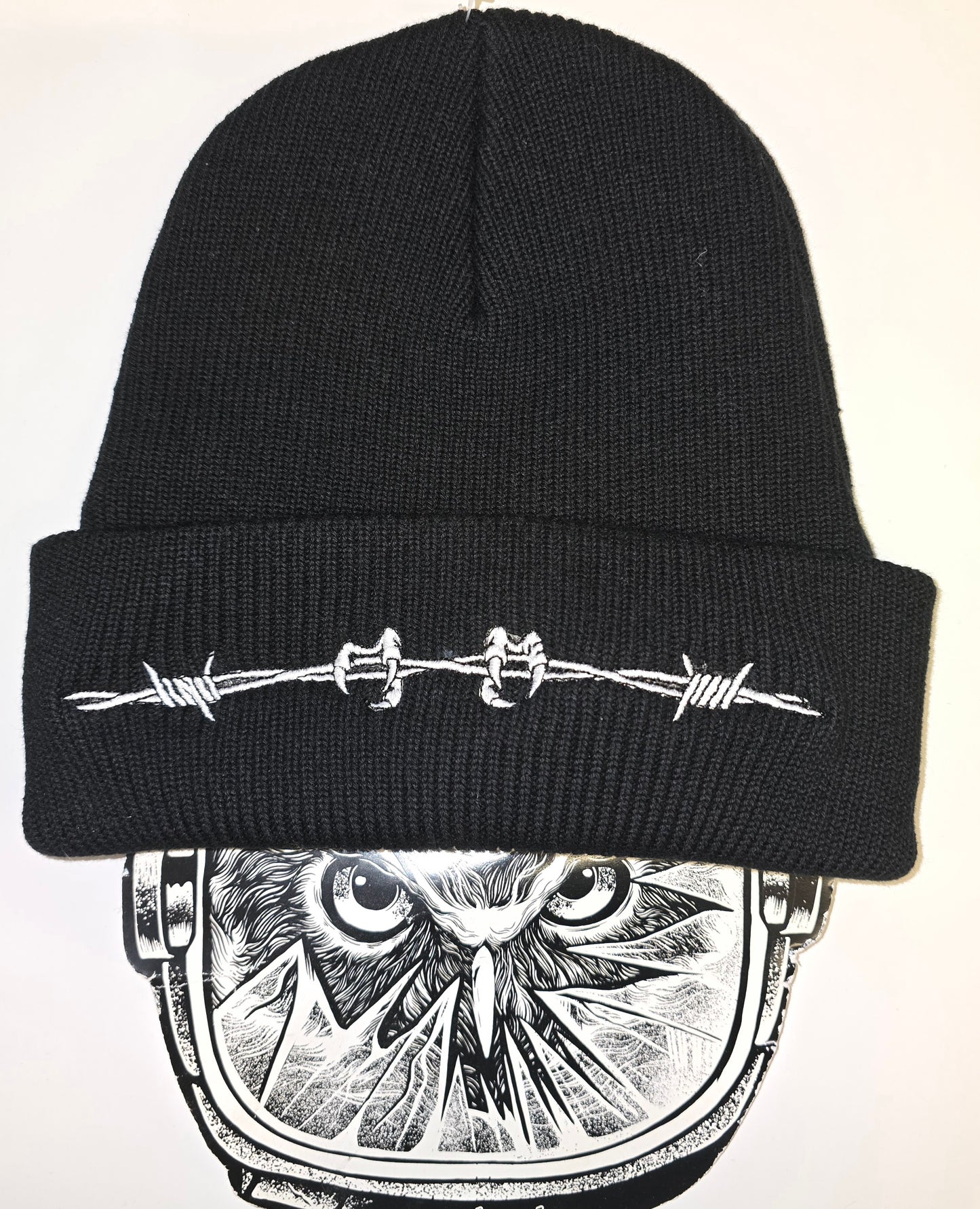 BEANIE BIOBAUMWOLLE  BARBED WIRE BLACK EMB