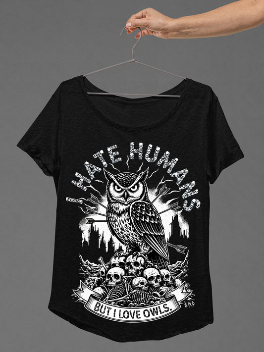 T-SHIRT I HATE BUT I LOVE LADIES BLACK